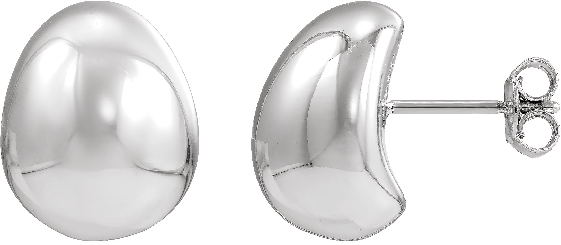 Electroform Puffed Ball Stud Earrings