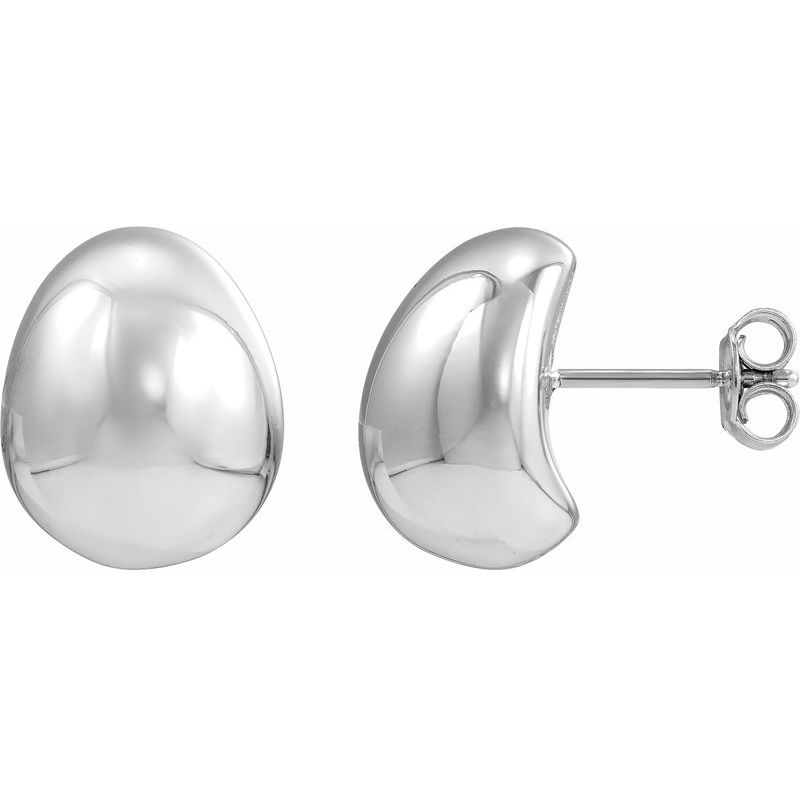 Electroform Puffed Ball Stud Earrings