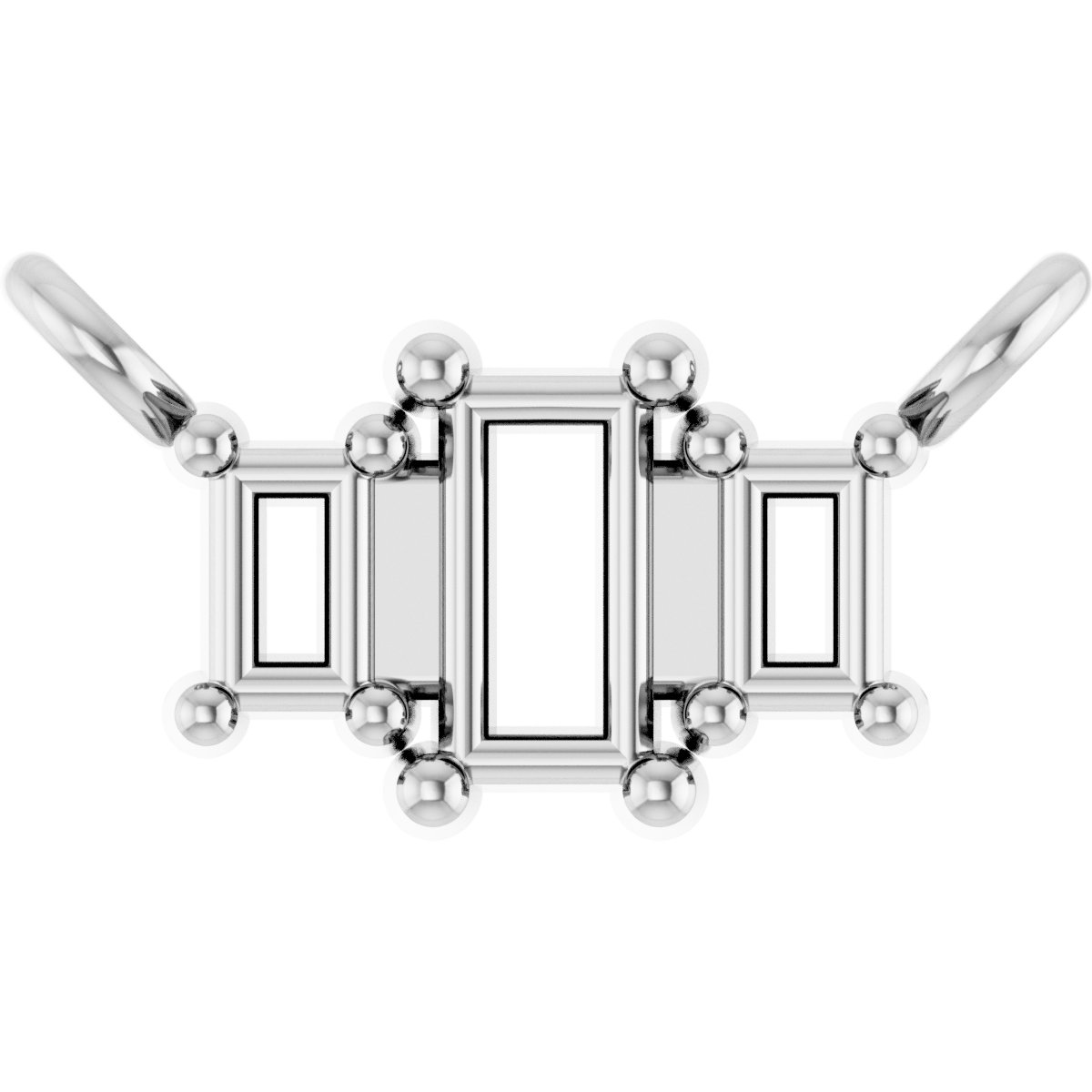 Three-Stone Bar Necklace Center