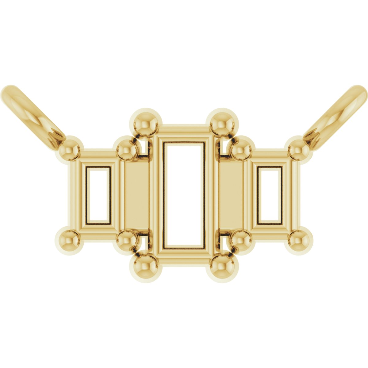 Three-Stone Bar Necklace Center