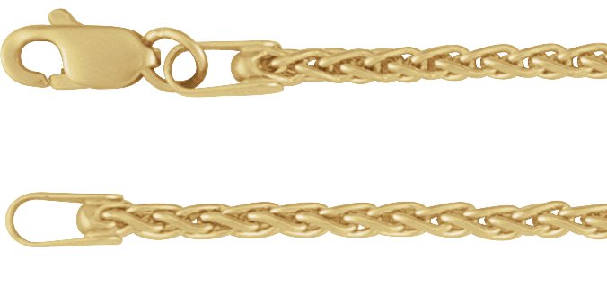 1.9 mm Wheat Chain – 18K Yellow Gold