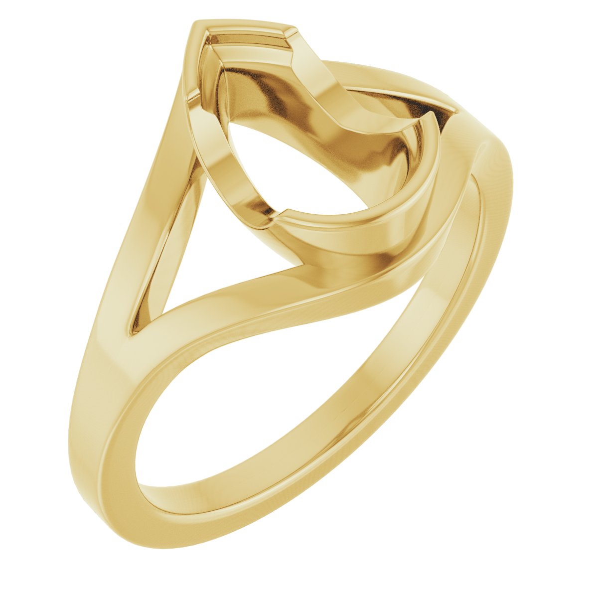 Half Bezel Solitaire Engagement Ring or Band