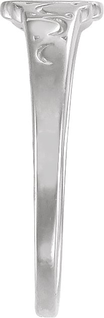 Oval Youth Cross Signet Ring view 3