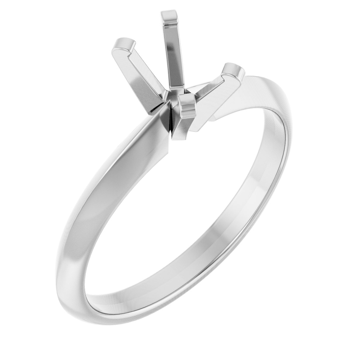 Knife-Edge Solitaire Engagement Ring