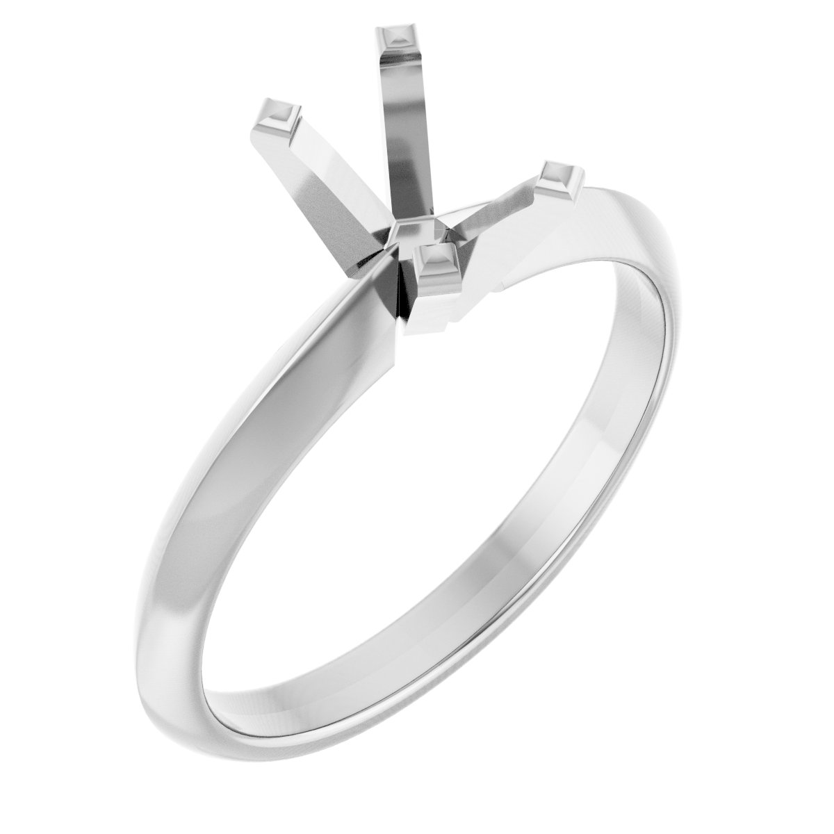 Knife-Edge Solitaire Engagement Ring