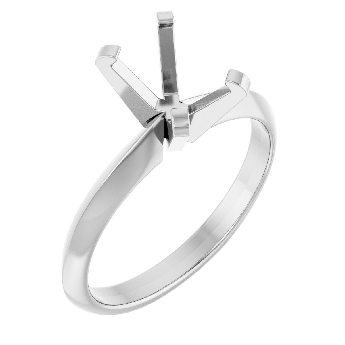 Knife-Edge Solitaire Engagement Ring