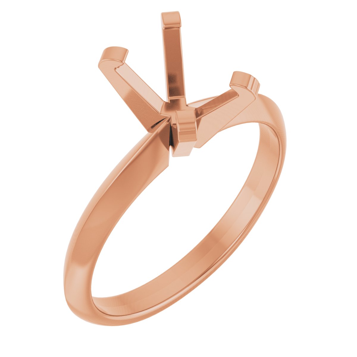 Knife-Edge Solitaire Engagement Ring