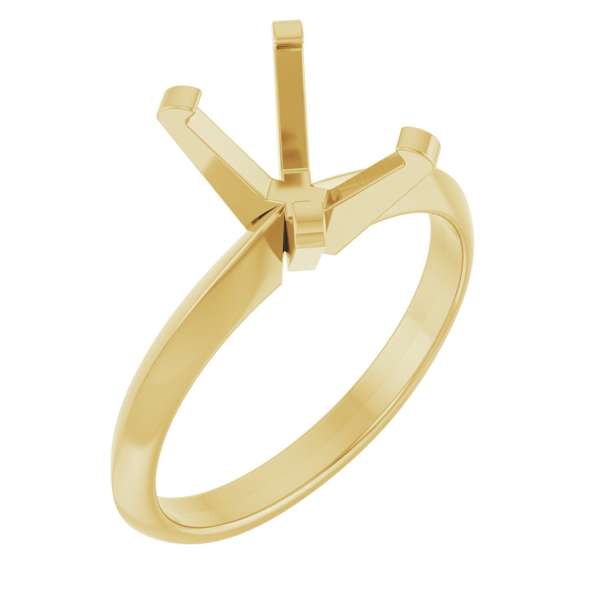 Knife-Edge Solitaire Engagement Ring