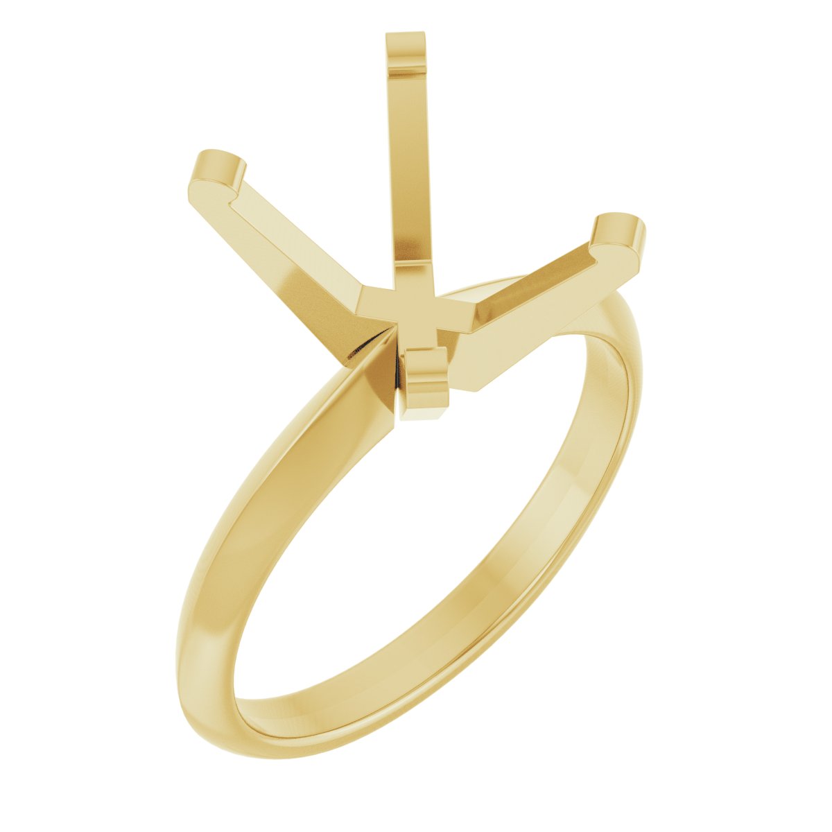 Knife-Edge Solitaire Engagement Ring