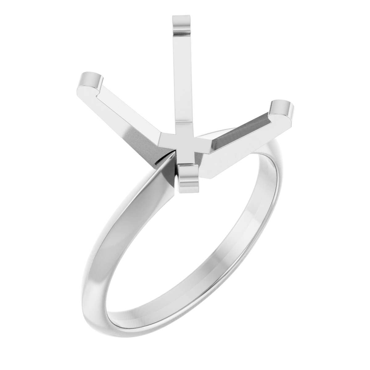 Knife-Edge Solitaire Engagement Ring