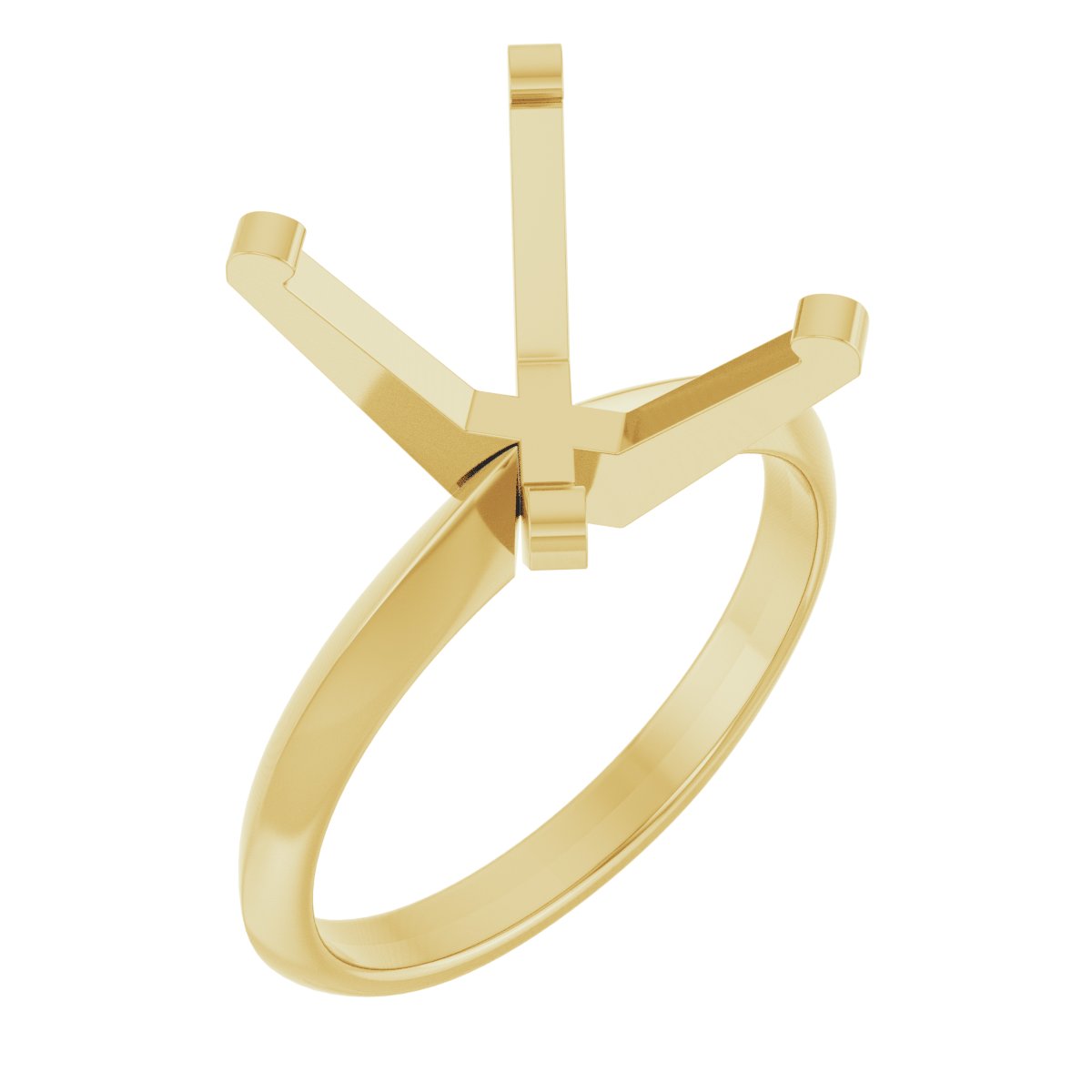 Knife-Edge Solitaire Engagement Ring