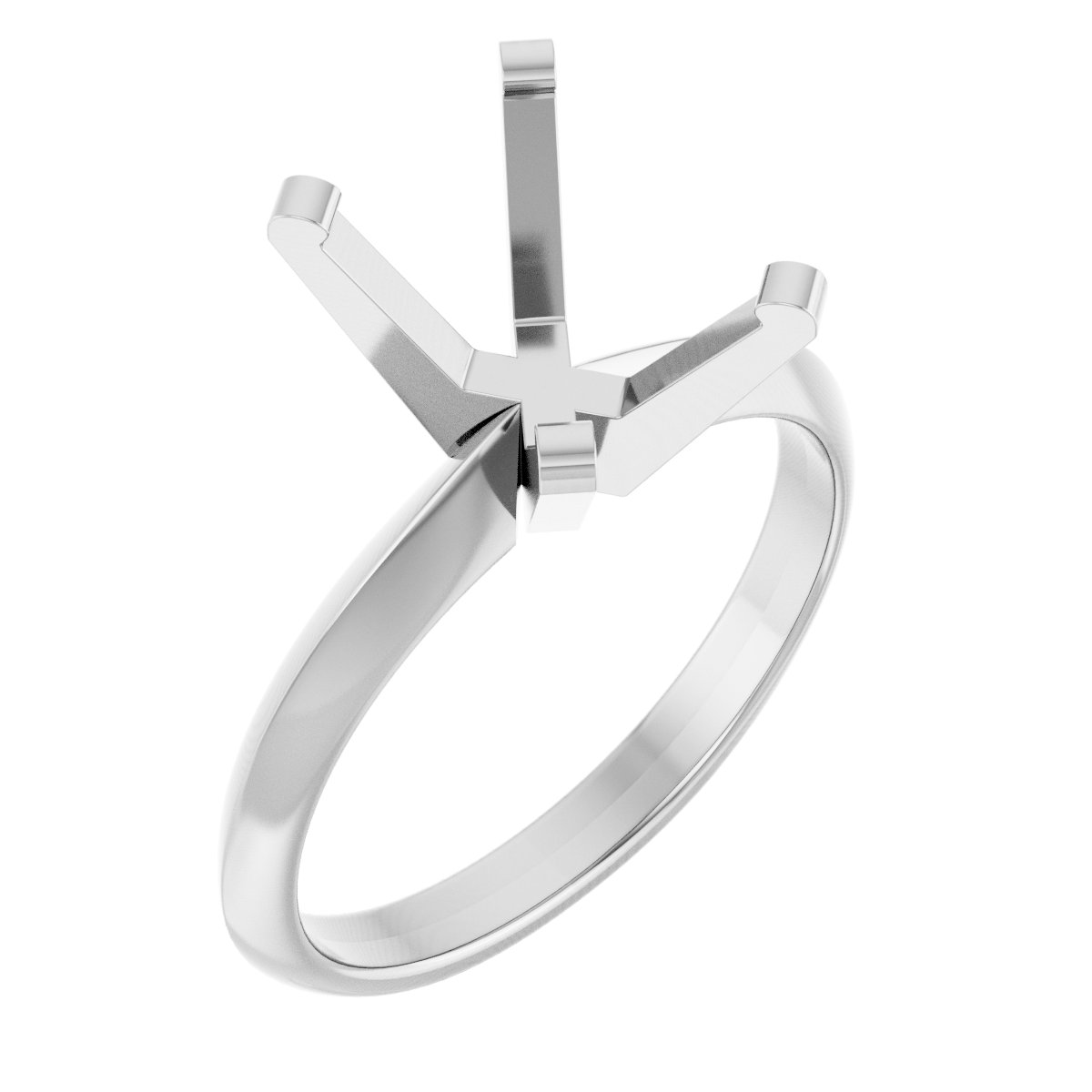 Knife-Edge Solitaire Engagement Ring
