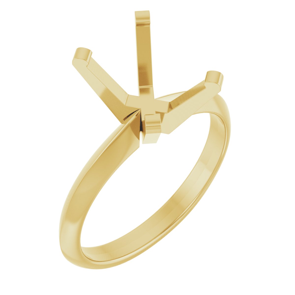 Knife-Edge Solitaire Engagement Ring