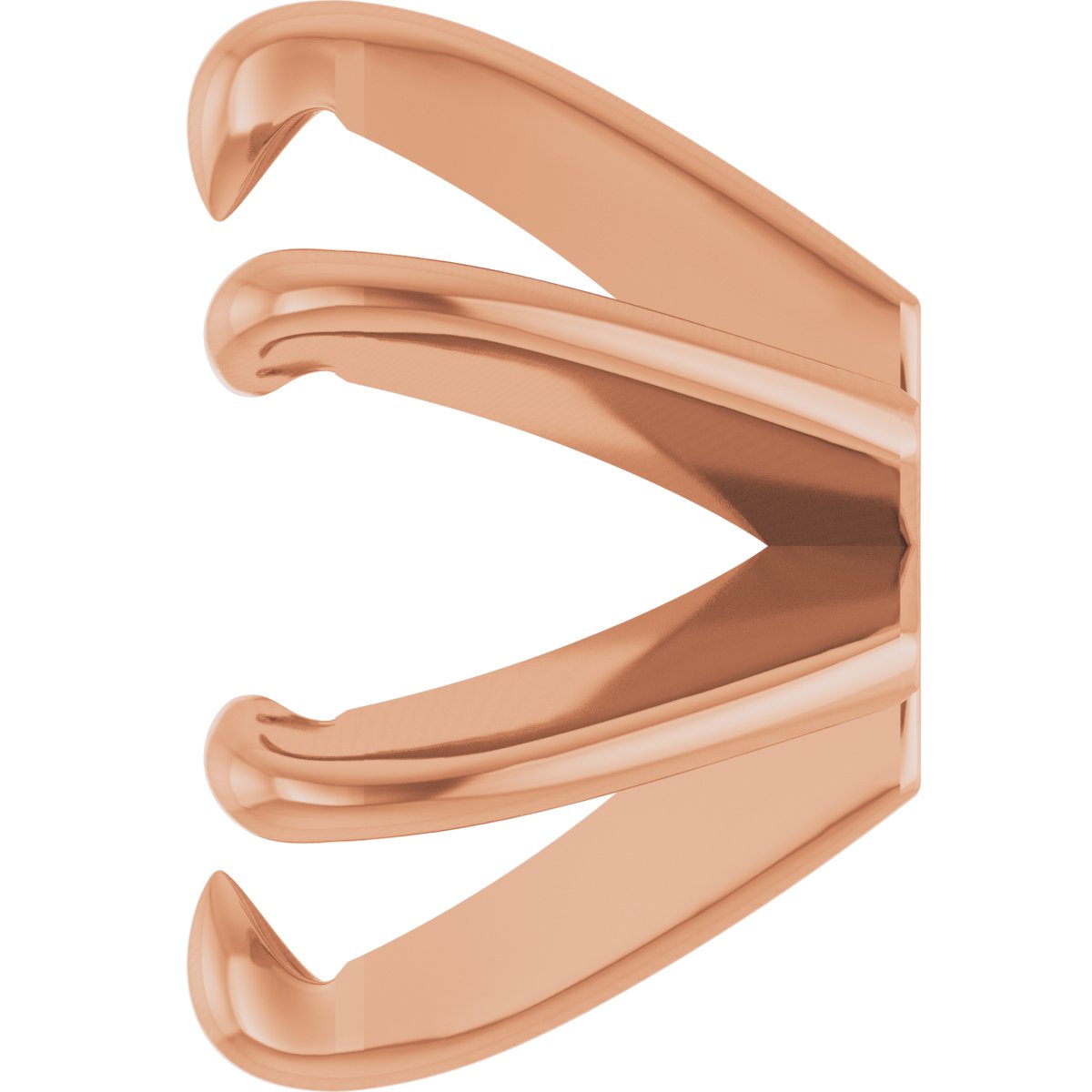 Round 6-Prong Claw Low Earring Setting