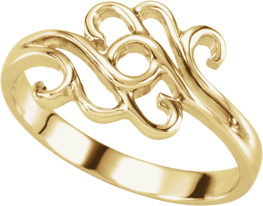 14K Yellow Freeform Ring