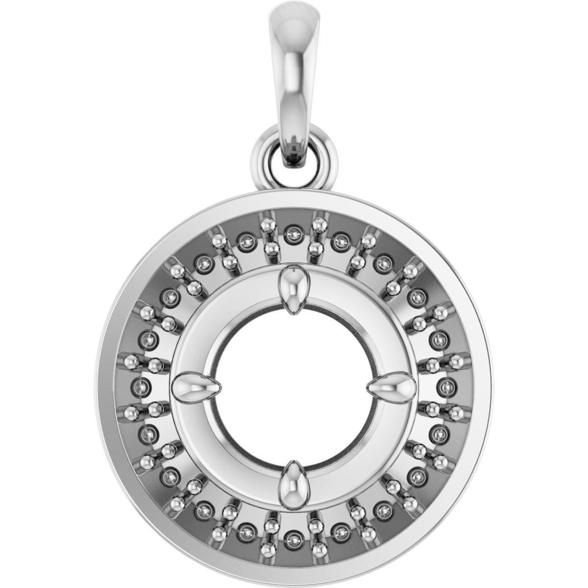 Claw-Prong Halo-Style Charm/Pendant