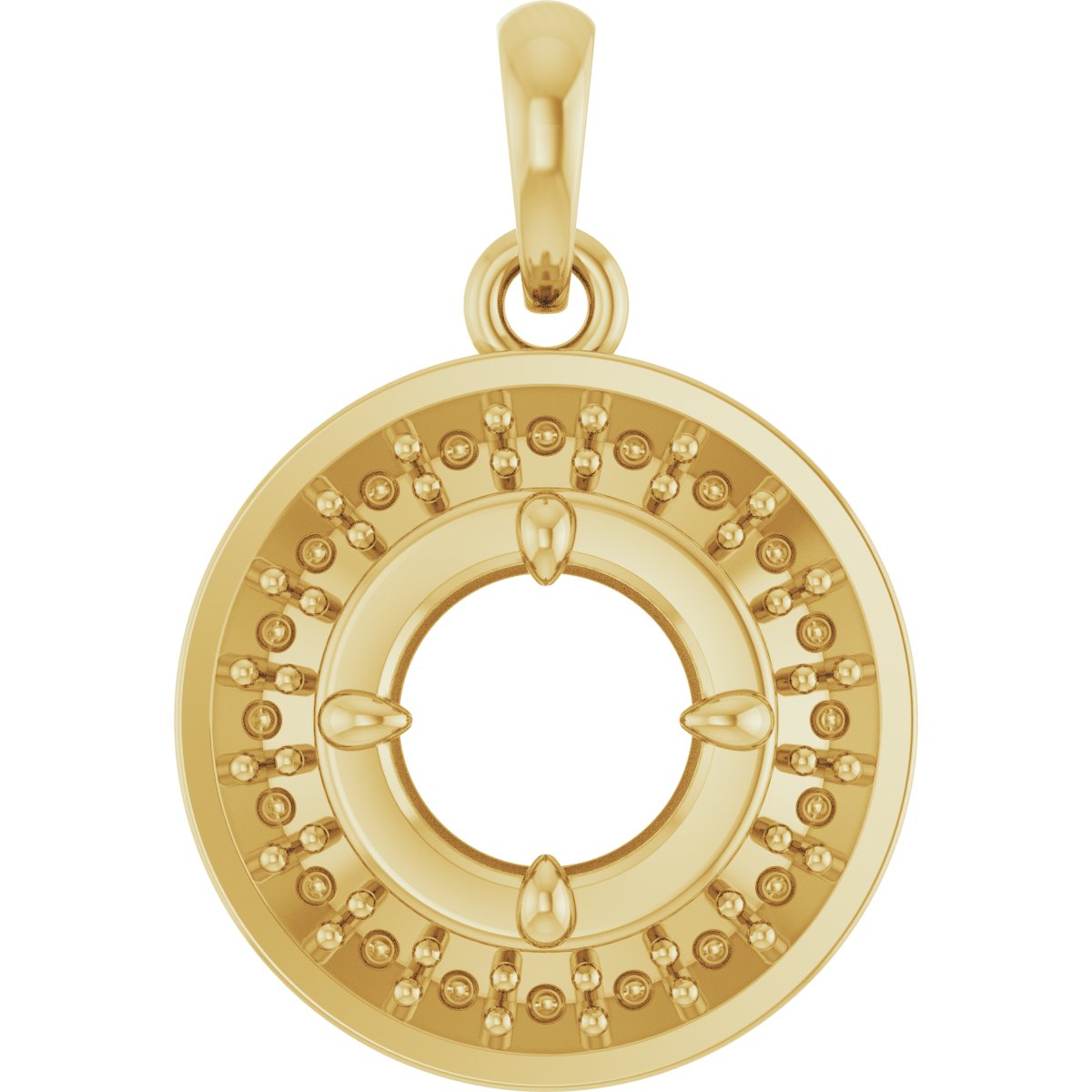 Claw-Prong Halo-Style Charm/Pendant