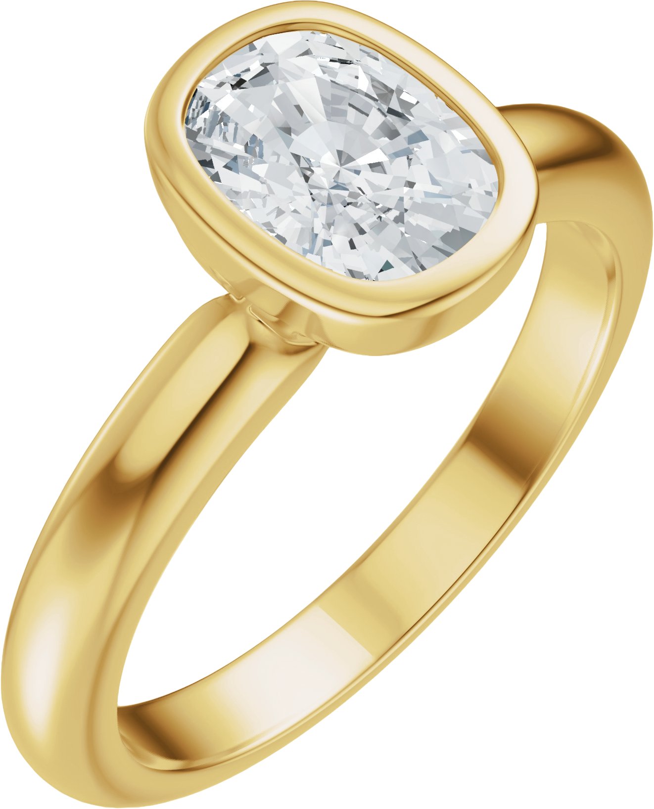 Bezel-Set Accented Engagement Ring or Band