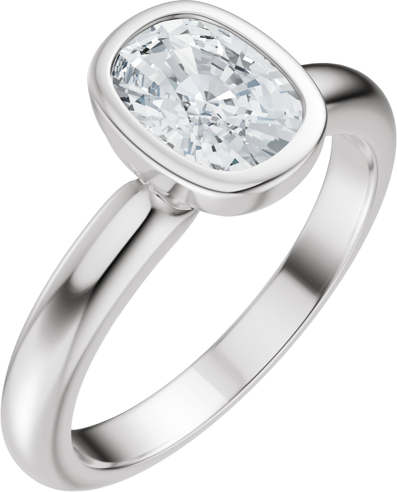 Bezel-Set Accented Engagement Ring or Band