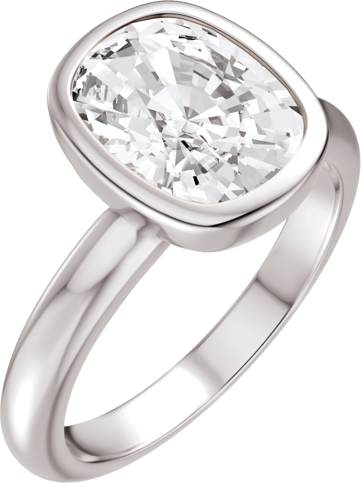 Bezel-Set Accented Engagement Ring or Band