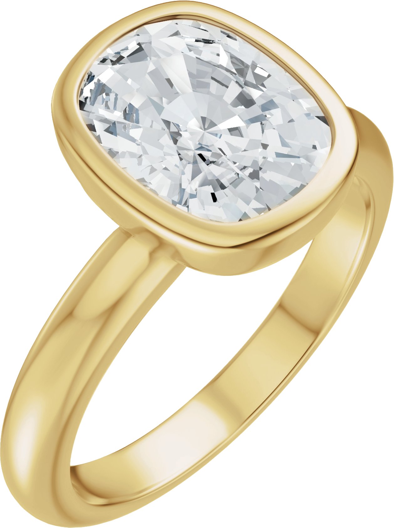 Bezel-Set Accented Engagement Ring or Band