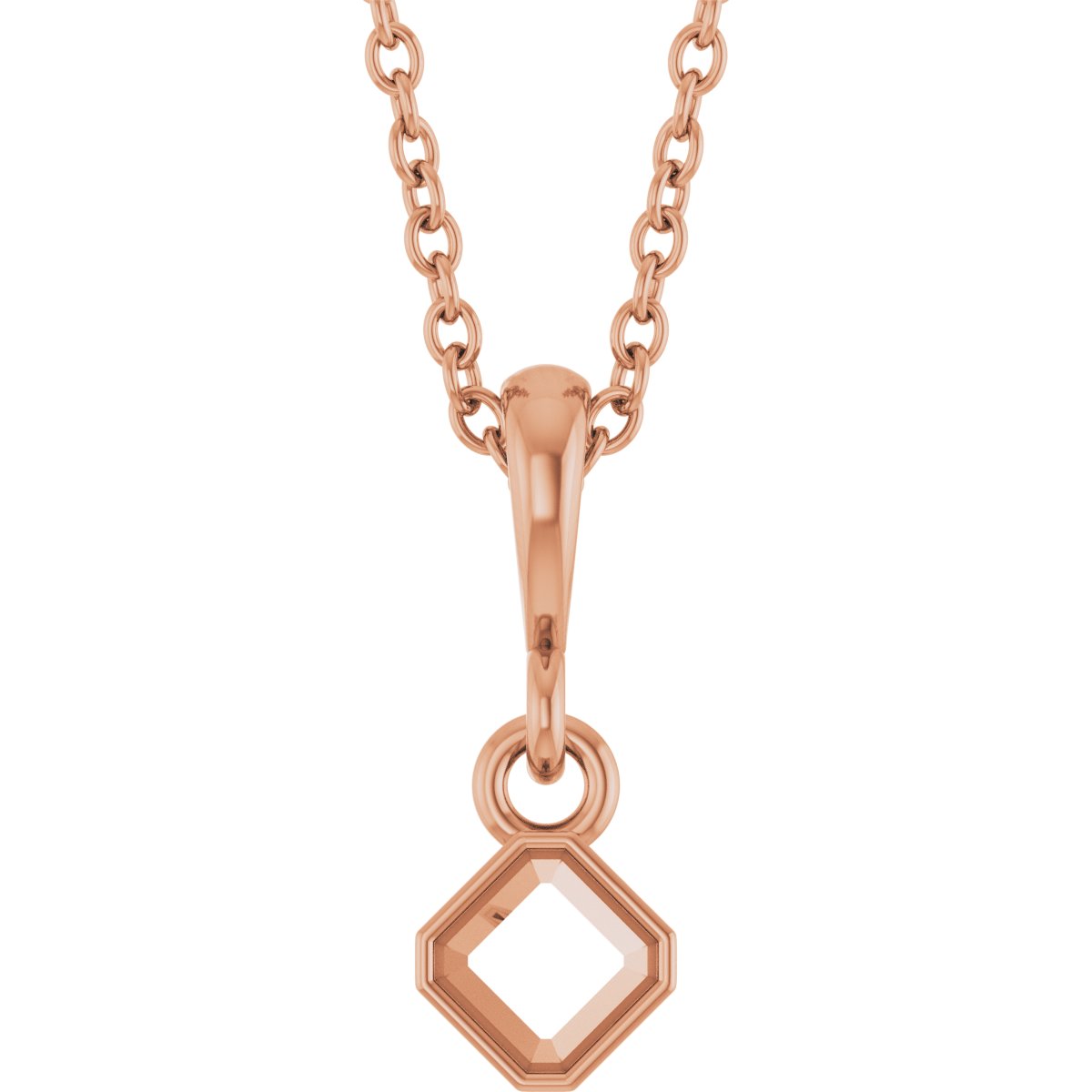 Bezel-Set Solitaire Necklace