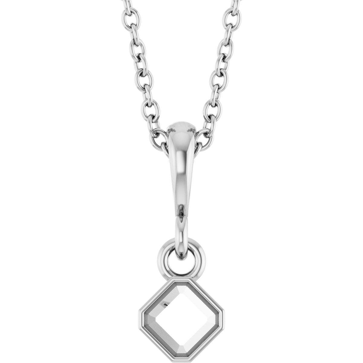 Bezel-Set Solitaire Necklace