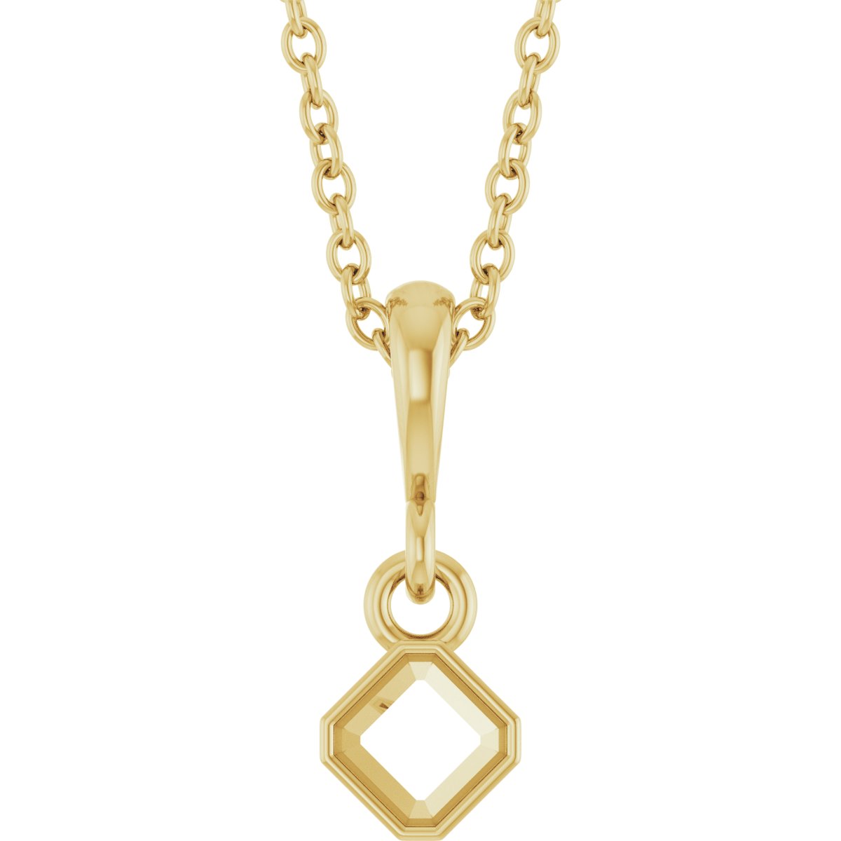 Bezel-Set Solitaire Necklace