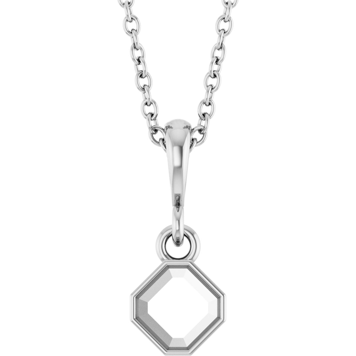 Bezel-Set Solitaire Necklace