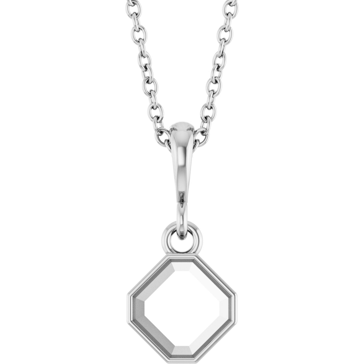 Bezel-Set Solitaire Necklace