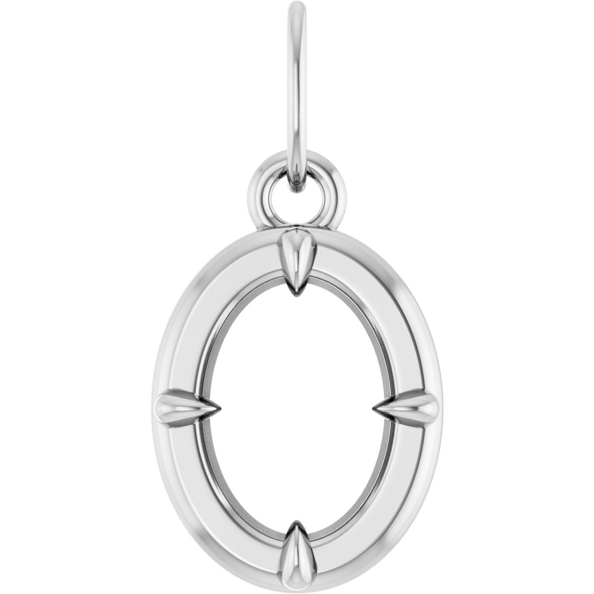Oval Claw-Prong Bezel-Style Charm/Pendant