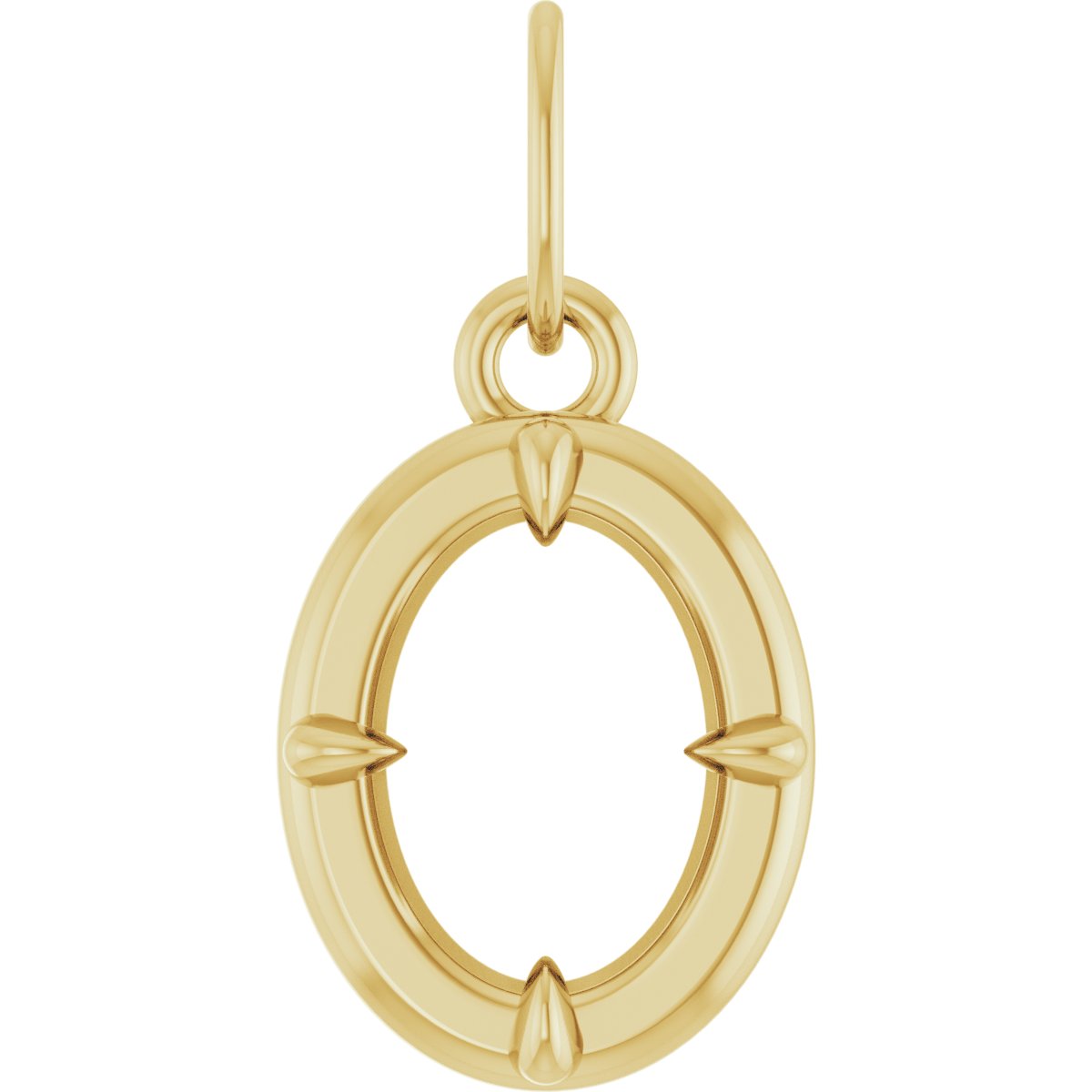 Oval Claw-Prong Bezel-Style Charm/Pendant