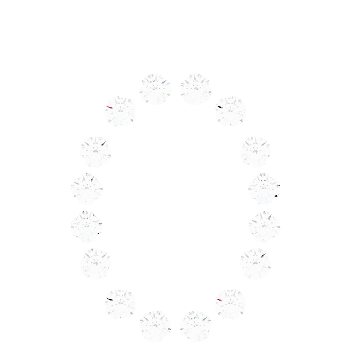 Oval 4-Prong Halo-Style Dangle