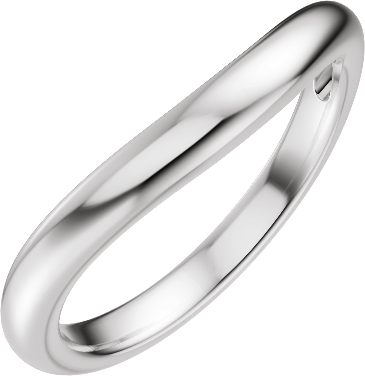 Bezel-Set Solitaire Asymmetric Engagement Ring or Band