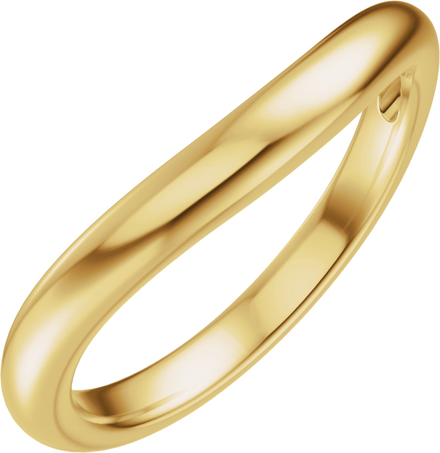 Bezel-Set Solitaire Asymmetric Engagement Ring or Band