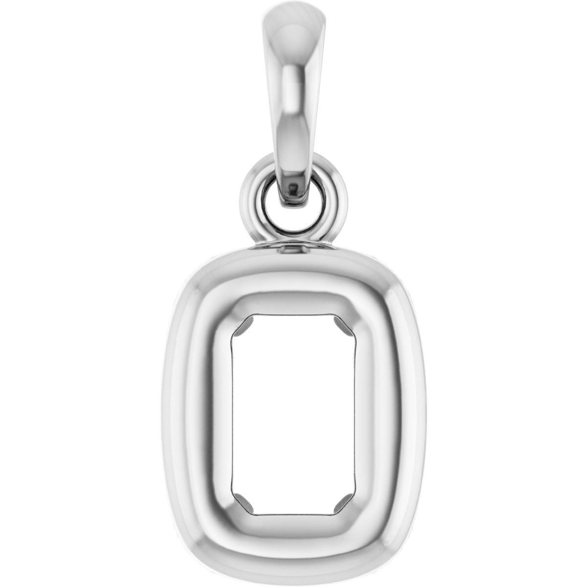 Back-Set Solitaire Charm/Pendant