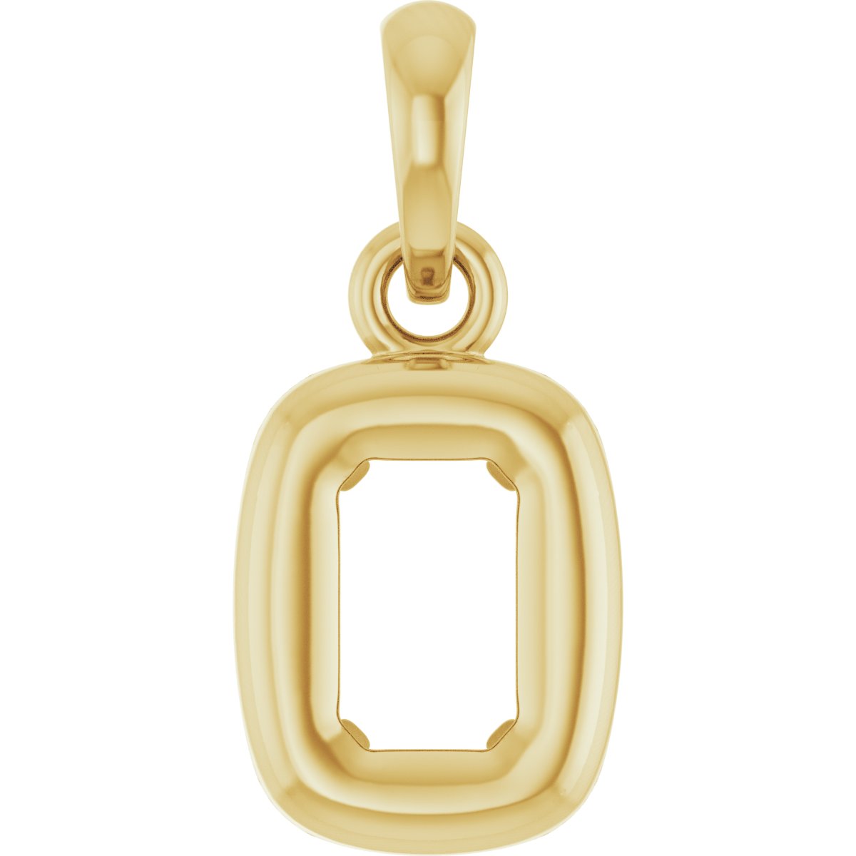 Back-Set Solitaire Charm/Pendant