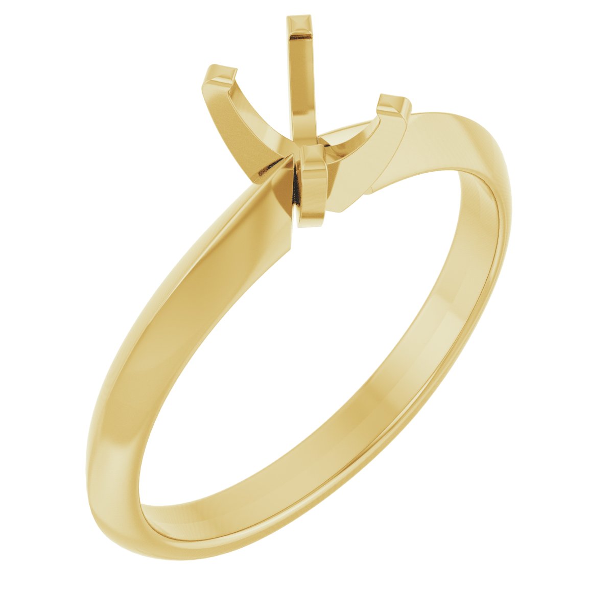Solitaire Knife-Edge Engagement Ring