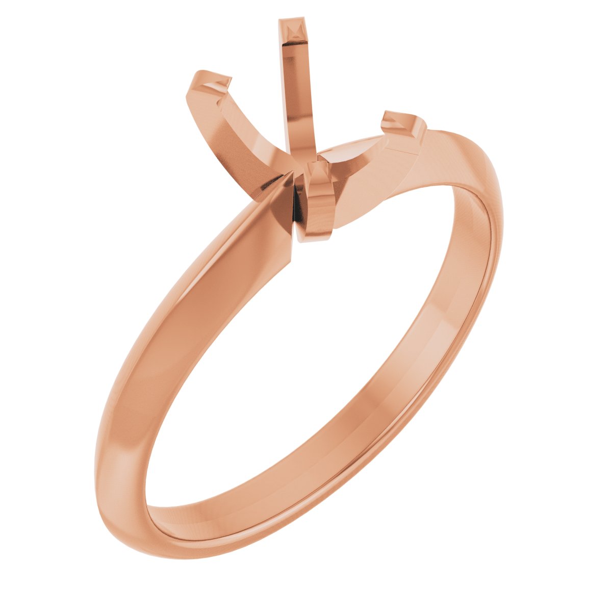 Solitaire Knife-Edge Engagement Ring
