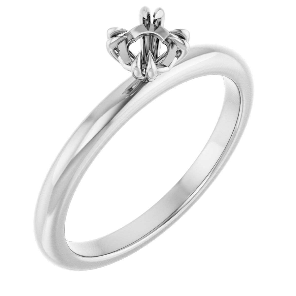 Double Claw-Prong Engagement Ring