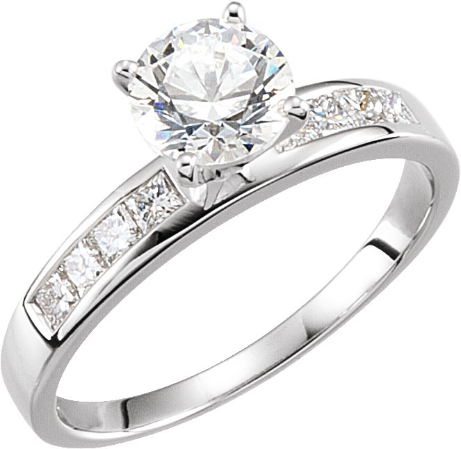 Platinum Diamond Engagement Ring .38 CTW Ref 183042