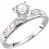 Platinum Diamond .38 CTW Engagement Ring with .5 CTW Band Ref 475208