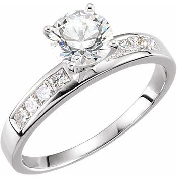 Platinum Diamond Engagement Ring .38 CTW Ref 183042