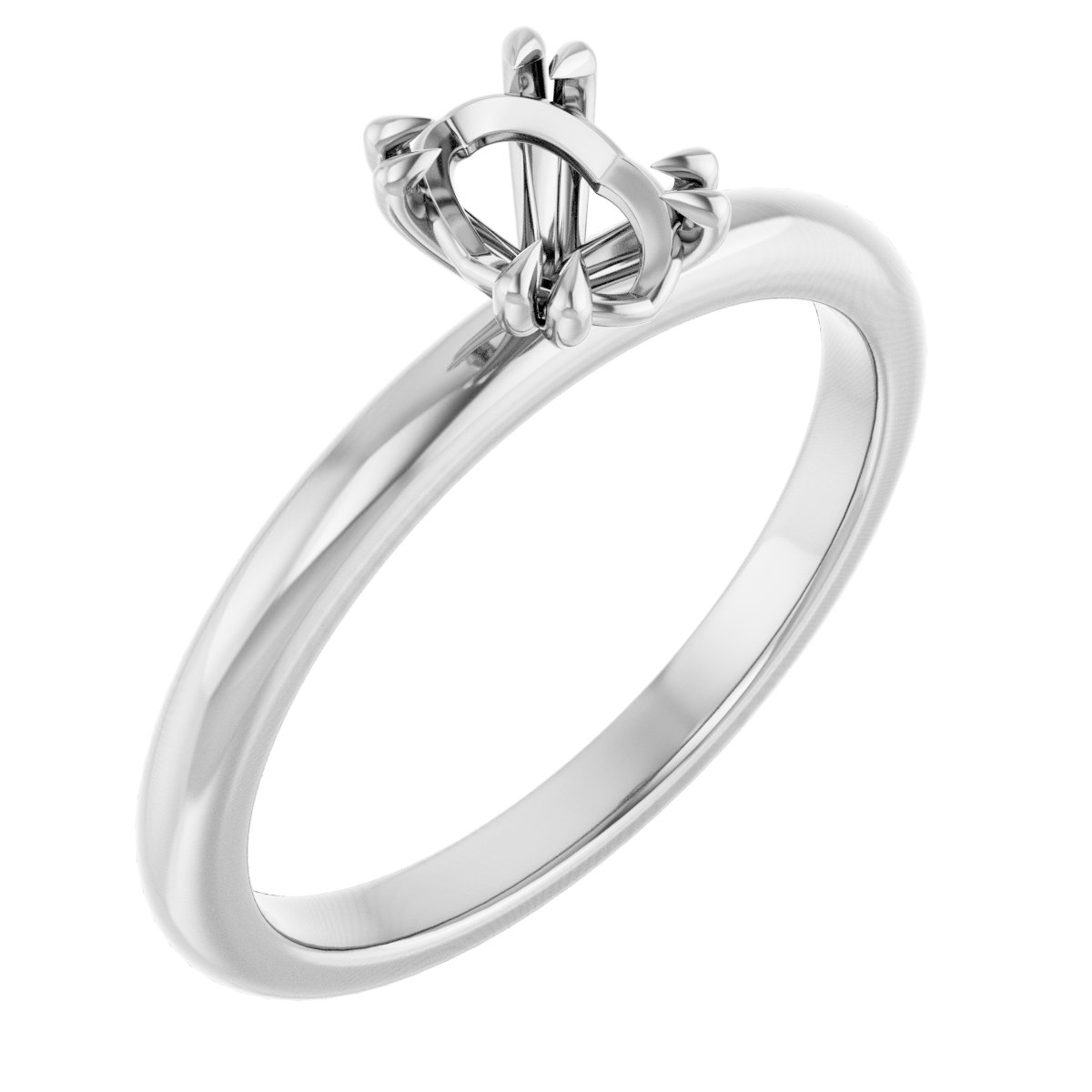 Double Claw-Prong Engagement Ring