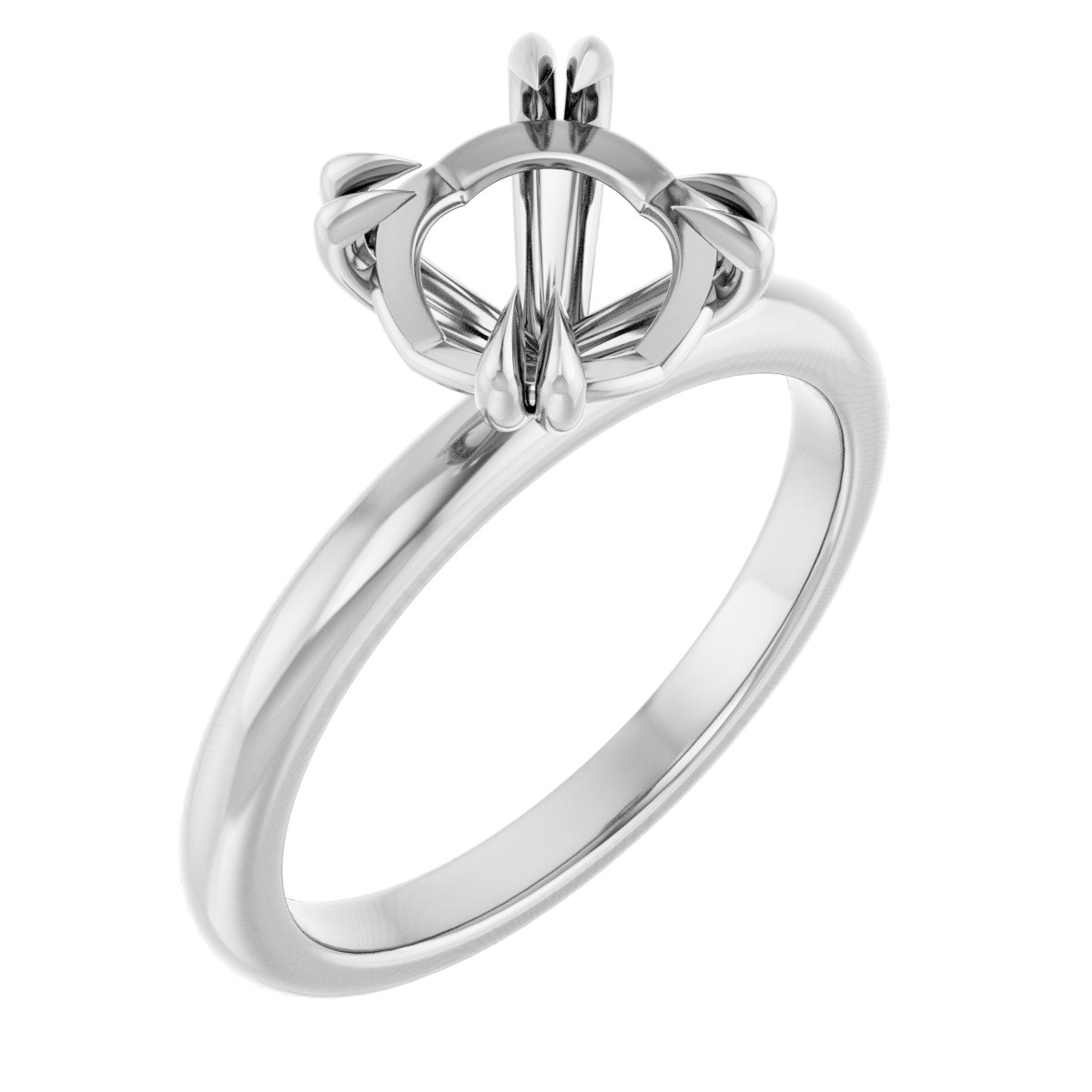 Double Claw-Prong Engagement Ring