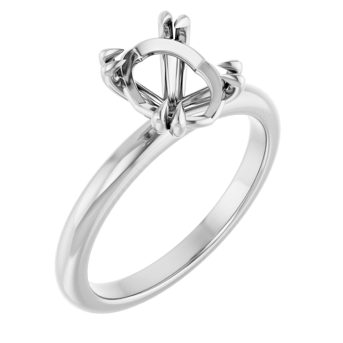 Double Claw-Prong Engagement Ring