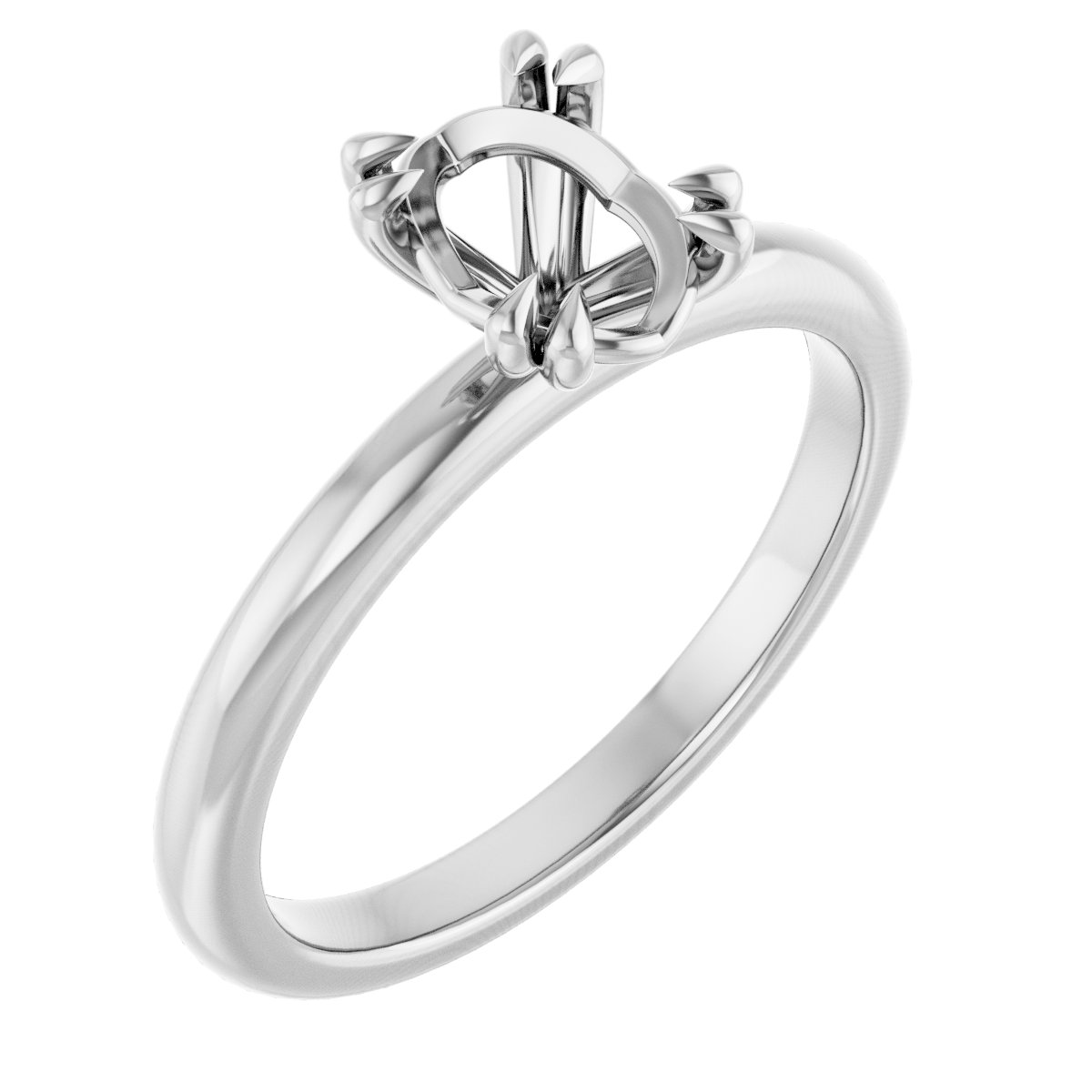 Double Claw-Prong Engagement Ring