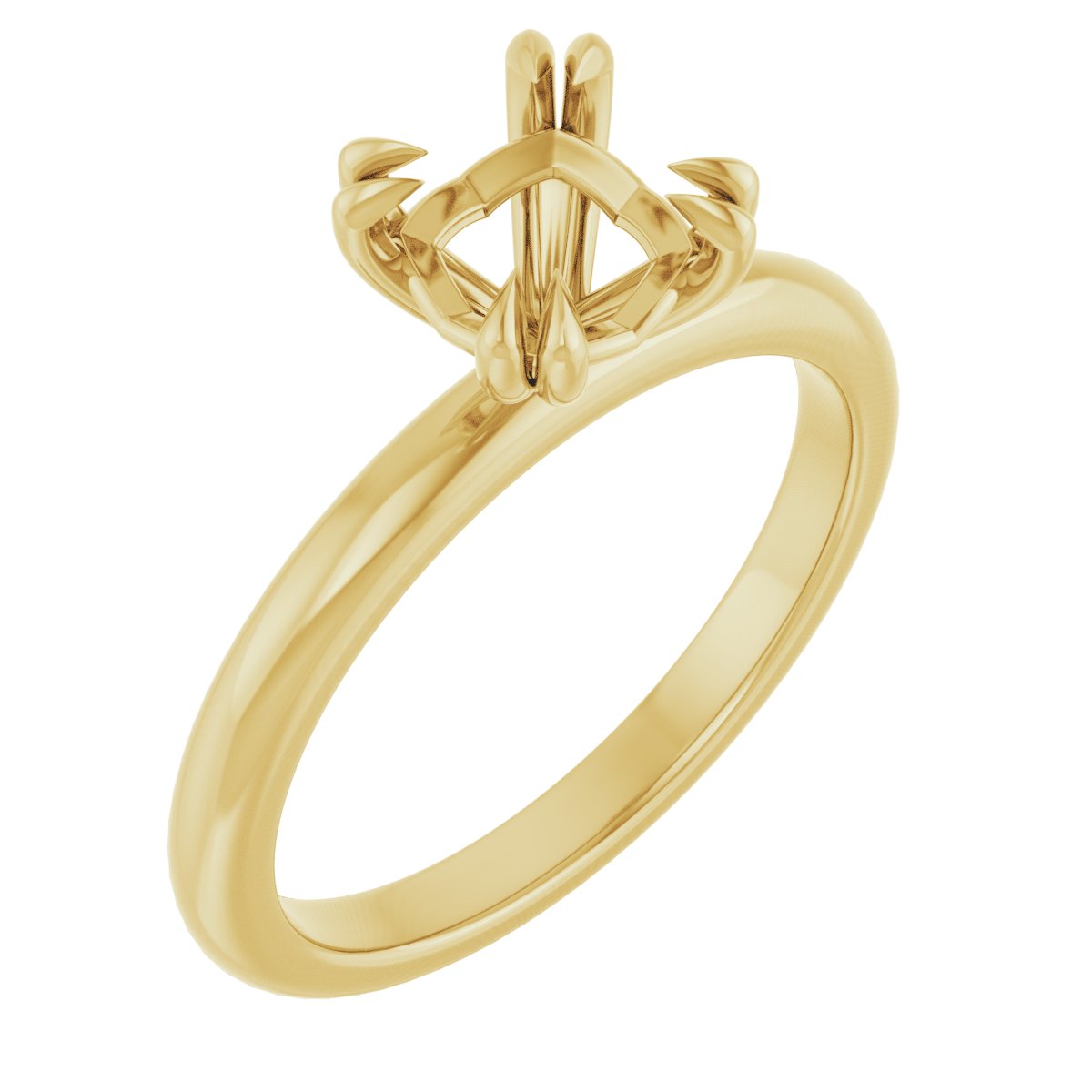Double Claw-Prong Engagement Ring