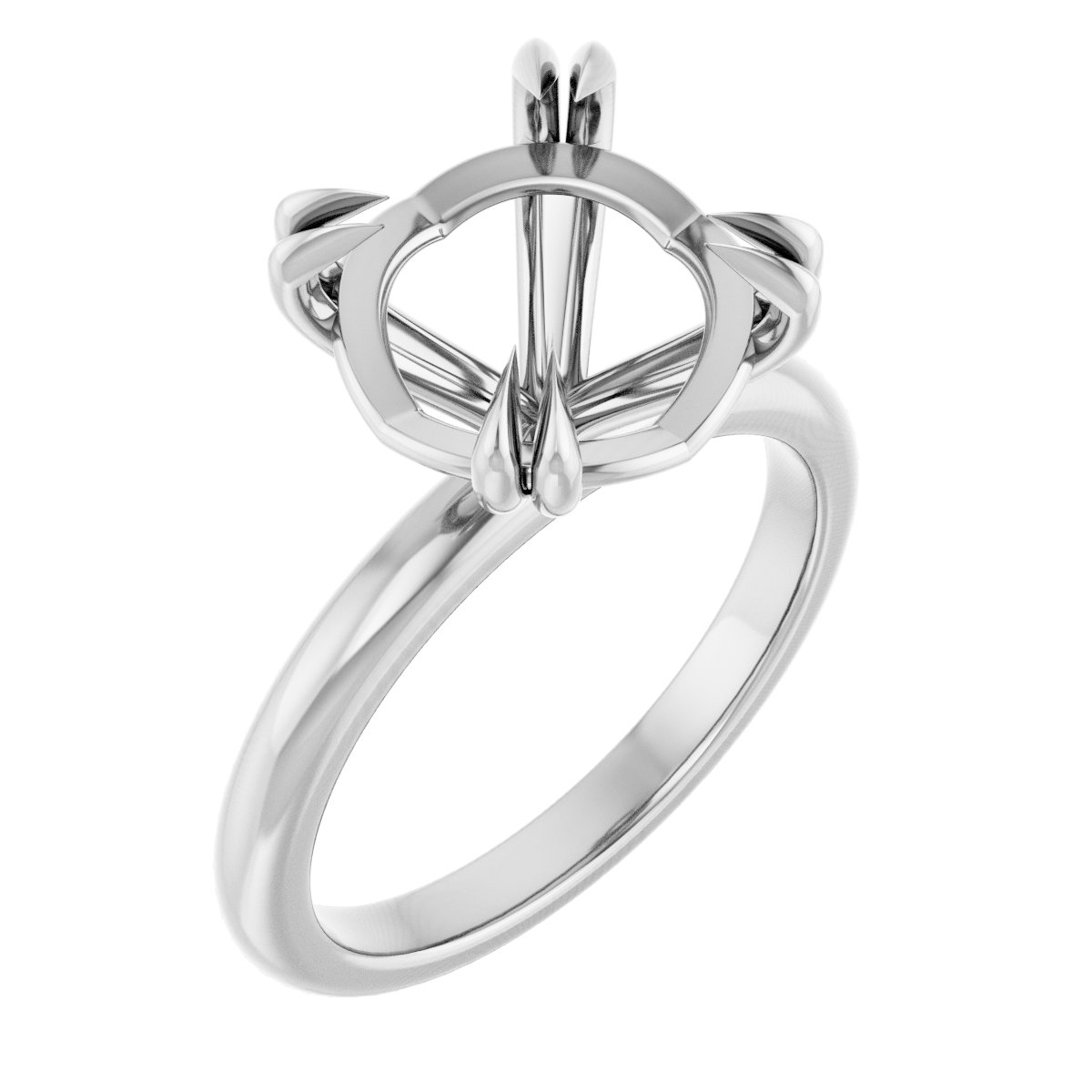 Double Claw-Prong Engagement Ring