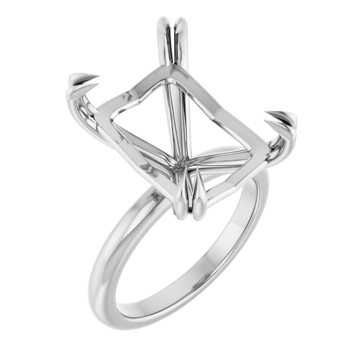 Double Claw-Prong Engagement Ring